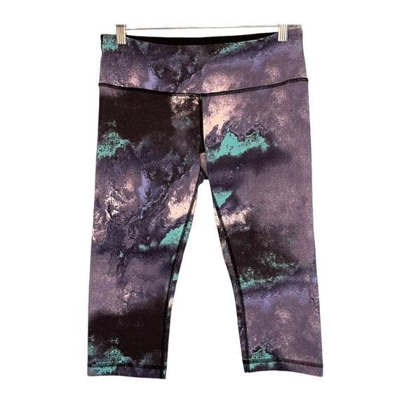 Lululemon Wunder Under Leggins Denim Milky Way Bali Breeze Cropped Pant Athletic - Picture 2 of 8